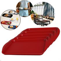 Kit com 12 Bandeja Multiuso Retangular 44x30,7 cm Resistente Restaurante Self Service FastFood Bares Kit com 12 Bandeja Multiuso Retangular 44x30,7 cm Resistente Restaurante Self Service FastFood Bares
