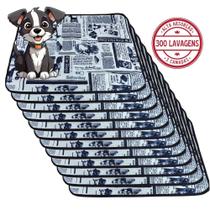 Kit com 12 Banheiro para Cães Tecido Ecológico 70x50 Jornal - 3 Camadas - 300 Lavagens Kit com 12 Banheiro para Cães Tecido Ecológico 70x50 Jornal - 3 Camadas - 300 Lavagens