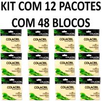 Kit com 12 bloco adesivo colacril 76mmx102mm 100fl Kit com 12 bloco adesivo colacril 76mmx102mm 100fl
