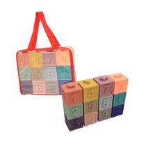 Kit com 12 Blocos Divertidos Sensoriais Zippy Toys - 10371