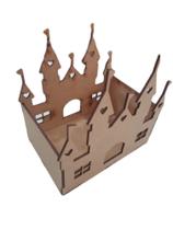 Kit com 12 cachepos castelo em MDF Kit com 12 cachepos castelo em MDF