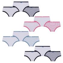 Kit Com 12 Calcinhas Lobinha Infantil Kids Algodão Lupo Kit Com 12 Calcinhas Lobinha Infantil Kids Algodão Lupo