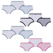 Kit Com 12 Calcinhas Lobinha Infantil Kids Algodão Lupo Kit Com 12 Calcinhas Lobinha Infantil Kids Algodão Lupo