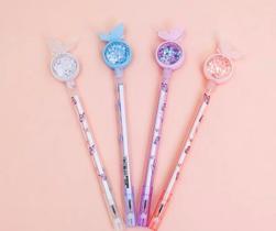 Kit Com 12 Canetas Gel Borboletas Glitter CO02