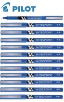 Kit Com 12 Canetas Pilot Hi Tecpoint V5 Azul