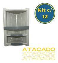 kit com 12 Cantoneira Grande Arqplast branco