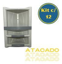 kit com 12 Cantoneira Grande Arqplast cinza - casaual