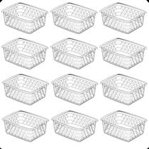 Kit com 12 Cesto Organizador Multiuso Retangular P Kit com 12 Cesto Organizador Multiuso Retangular P