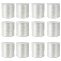 Kit Com 12 Cetim Rabo De Rato 1Mm Rolo Com 100 M Branco