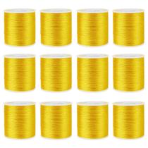 Kit Com 12 Cetim Rabo De Rato 1Mm Rolo Com 100 M Ouro