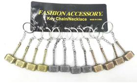 Kit com 12 chaveiros Martelo Thor Mjolnir Marvel 3 cores cor: Variada