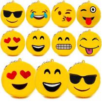 Kit Com 12 Chaveiros Whatsapp Emoticon Plush