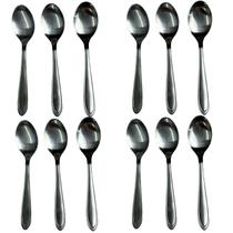 Kit com 12 colheres de mesa star em aço inox linha star Kit com 12 colheres de mesa star em aço inox linha star