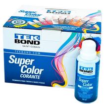 Kit Com 12 Corante Liquido Tek Bond Azul - frasco de 50 ml