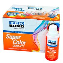 Kit Com 12 Corante Liquido Tek Bond Variados Cores - frasco de 50 ml