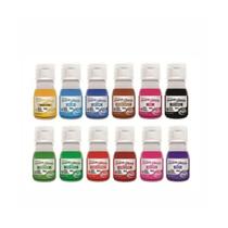 Kit com 12 cores de Corante liquido Mix - 10ml