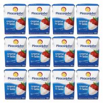 Kit com 12 creme de leite 200g piracanjuba