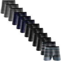 Kit Com 12 Cuecas Boxer Masculina Adulto Rafa Parize