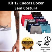 Kit com 12 Cuecas Masculinas Sem Costura Anatômicas