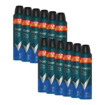 Kit com 12 Desodorantes Antitranspirantes Aerosol Rexona Men Active Dry 72 horas 250ml