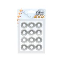 Kit Com 12 Discos Transparente Para Cadernos de disco 2,6mm