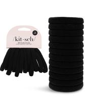 Kit com 12 Elásticos de Cabelo Kitsch Pretos