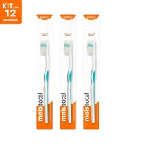 Kit com 12 Escovas Dentais mais prothese dura 2167 Powerdent