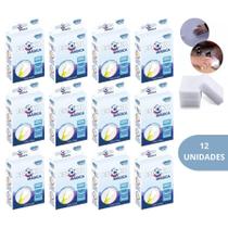 Kit com 12 Esponja Mágica Melamina Clean Tech Limpa Tudo 10cn x 6cm x 2cm