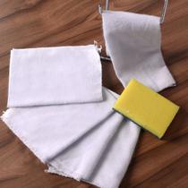 Kit com 12 Flanelas 27cm X 40cm 100% Algodão BRANCO - Panosul