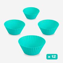 Kit com 12 Forminhas de Silicone Premium Cupcake BPA Free, Antiaderente, Forno e Airfryer - LionLemon Store