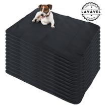 Kit com 12 Fraldas de Câes p/Chão 100x70 Preto 200 Lavagens - Alta Absorção - Ecológico Kit com 12 Fraldas de Câes p/Chão 100x70 Preto 200 Lavagens - Alta Absorção - Ecológico