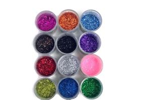 Kit com 12 glitter purpurina colorido em pó cada contem 3 g