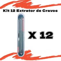 Kit com 12 Jogos de Ferramentas de Beleza Extrator de Acne Removedor de Cravo Espinha Aço Inoxidável
