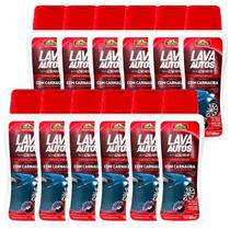 Kit com 12 lava autos cera brilho 500ml - proauto