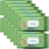 Kit Com 12 Lenço Umedecido Lara Baby Premium Camomila 120 Unidades Total 1440