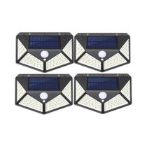 Kit com 12 Luzes Solares Externas 100 LEDs - Sensor de Movimento 270°