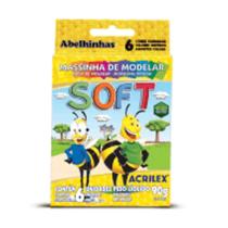 Kit com 12 Massa de Modelar Soft 06 Cores Acrilex
