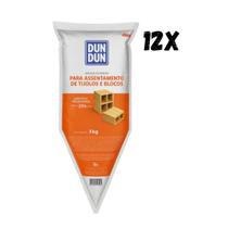 Kit com 12 Massas Poliméricas DunDun 3kg para Assentamento Kit com 12 Massas Poliméricas DunDun 3kg para Assentamento