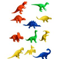 Kit com 12 Mini Dinossauros