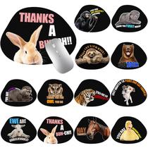 Kit com 12 Mouse Pads Antiderrapantes Datanly com Design de Animais 20x20 cm