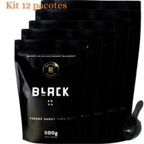 Kit com 12 Pacotes Black Erva Mate Tereré 500G Acompanha Scoop Colher Medidora Kit com 12 Pacotes Black Erva Mate Tereré 500G Acompanha Scoop Colher Medidora