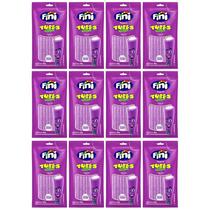 Kit Com 12 Pacotes De Tubes E Tiras Fini Uva Cítrico 80G Total 960G Kit Com 12 Pacotes De Tubes E Tiras Fini Uva Cítrico 80G Total 960G