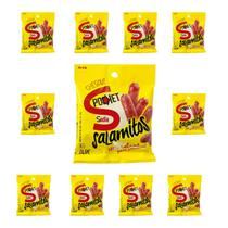 Kit com 12 Pacotes Salame Petisco Sadia Salamitos Pocket 36g