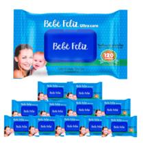 Kit Com 12 Pacotes Toalha Umedecidos Bebê Feliz Com 1440 Folhas