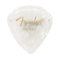 Kit com 12 Palhetas Fender Heavy Celuloide Premium 351 Shape White Moto