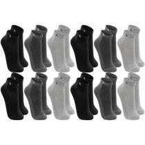 Kit Com 12 Pares De Meia Baixa Lupo Sport Modelo Cano Curto Esportiva Em Algodão Tamanho 33 ao 44
