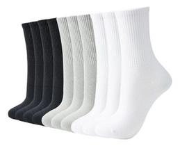 Kit com 12 pares de meias cano alto sortidas veste do 38 ao 44 Kit com 12 pares de meias cano alto sortidas veste do 38 ao 44