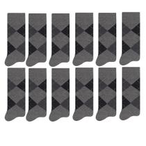 Kit Com 12 Pares De Meias Clássica Casual Masculina De Algodão Kit Com 12 Pares De Meias Clássica Casual Masculina De Algodão