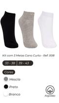 Kit com 12 pares de meias Costura fina