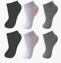 Kit Com 12 Pares De Meias Infantil Juvenil Unissex Kit Com 12 Pares De Meias Infantil Juvenil Unissex